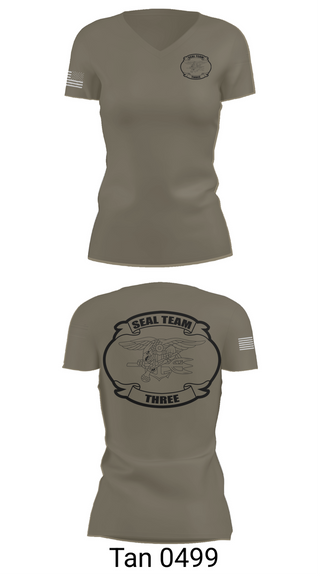 Womens Short Sleeve Vneck Shirt, SEAL team 3, Navy, Teamtime, Team time, sublimation, custom sports apparel, team uniforms, spirit wear, spiritwear, sports uniforms, custom shirts, team store, custom team store, fundraiser sports, apparel fundraiser