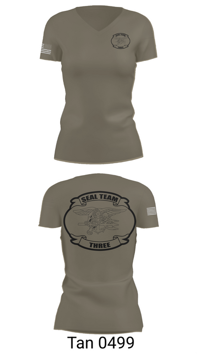 SEAL team 3 31272600 Women's Short Sleeve V-neck Shirt - 65