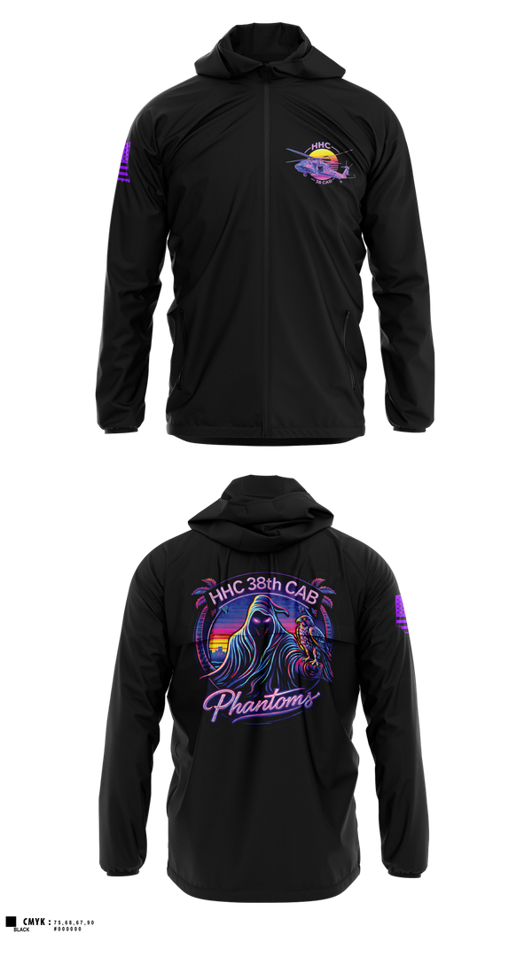 Windbreaker, HHC 38 CAB, National Guard, Teamtime, Team time, sublimation, custom sports apparel, team uniforms, spirit wear, spiritwear, sports uniforms, custom shirts, team store, custom team store, fundraiser sports, apparel fundraiser