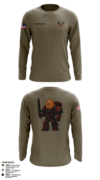 Long Sleeve Performance Shirt, CCo, 1-508PIR (OG), Army, Teamtime, Team time, sublimation, custom sports apparel, team uniforms, spirit wear, spiritwear, sports uniforms, custom shirts, team store, custom team store, fundraiser sports, apparel fundraiser