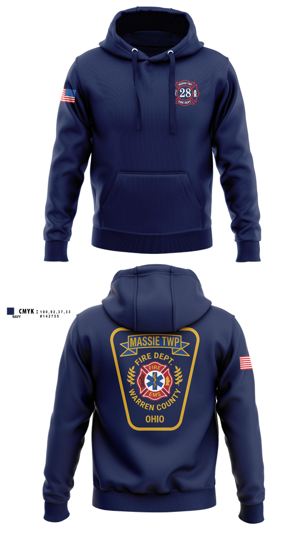 Hoodie, Massie Township Fire Department, Fire Department, Teamtime, Team time, sublimation, custom sports apparel, team uniforms, spirit wear, spiritwear, sports uniforms, custom shirts, team store, custom team store, fundraiser sports, apparel fundraiser