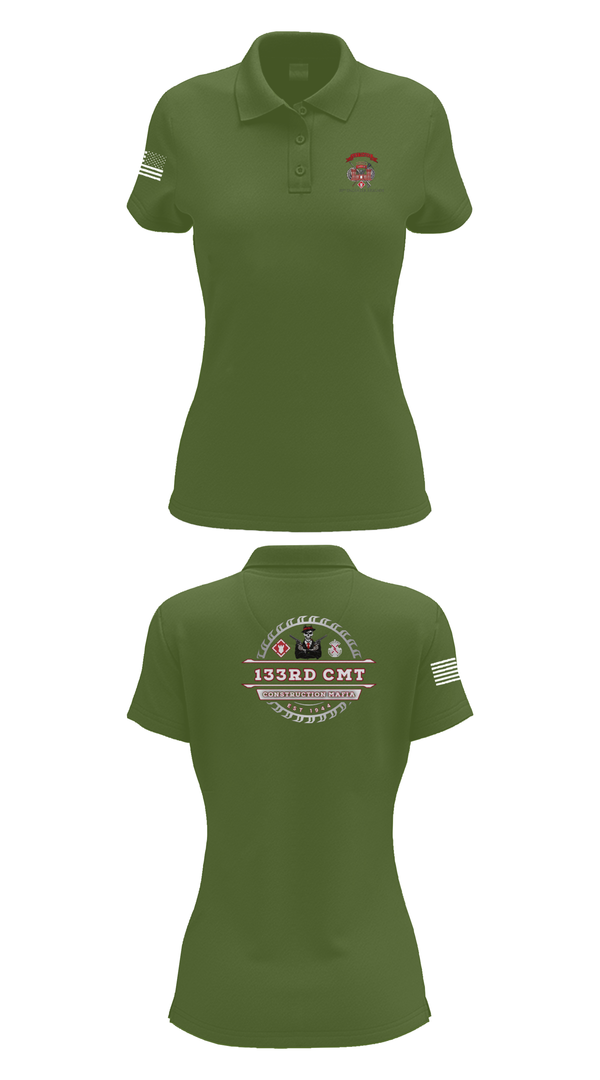 Womens Short Sleeve Performance Polo, 133rd Construction Management Team, , Teamtime, Team time, sublimation, custom sports apparel, team uniforms, spirit wear, spiritwear, sports uniforms, custom shirts, team store, custom team store, fundraiser sports, apparel fundraiser