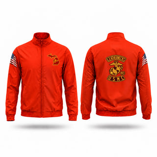 Windbreaker, Leathernecks, Marines, Teamtime, Team time, sublimation, custom sports apparel, team uniforms, spirit wear, spiritwear, sports uniforms, custom shirts, team store, custom team store, fundraiser sports, apparel fundraiser