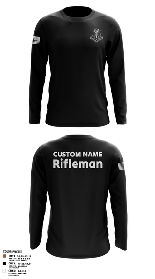 Long Sleeve Performance Shirt, Pershing Rifles, Army, Teamtime, Team time, sublimation, custom sports apparel, team uniforms, spirit wear, spiritwear, sports uniforms, custom shirts, team store, custom team store, fundraiser sports, apparel fundraiser