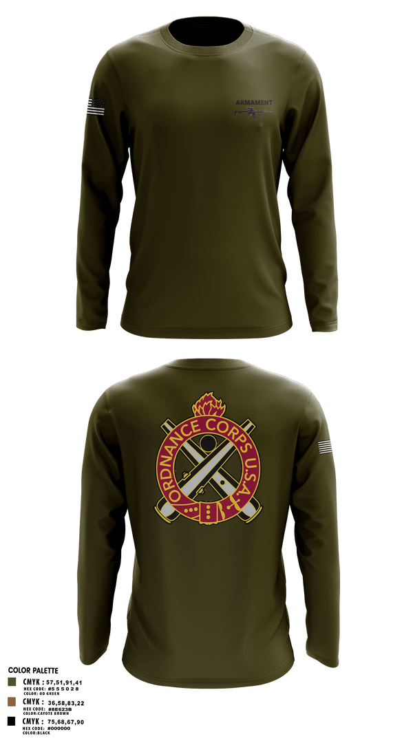 Long Sleeve Performance Shirt, Armament, Army, Teamtime, Team time, sublimation, custom sports apparel, team uniforms, spirit wear, spiritwear, sports uniforms, custom shirts, team store, custom team store, fundraiser sports, apparel fundraiser