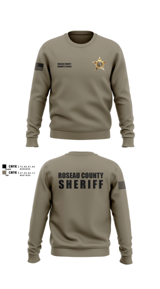 Crew Neck Sweatshirt, Roseau County Sheriff’s Office, Police, Teamtime, Team time, sublimation, custom sports apparel, team uniforms, spirit wear, spiritwear, sports uniforms, custom shirts, team store, custom team store, fundraiser sports, apparel fundraiser