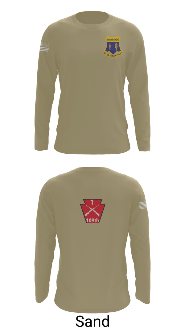 Long Sleeve Performance Shirt, A co 1/109, National Guard, Teamtime, Team time, sublimation, custom sports apparel, team uniforms, spirit wear, spiritwear, sports uniforms, custom shirts, team store, custom team store, fundraiser sports, apparel fundraiser