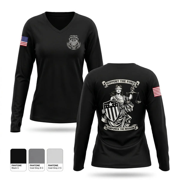 Womens Long Sleeve Vneck Shirt, NCOA, Army, Teamtime, Team time, sublimation, custom sports apparel, team uniforms, spirit wear, spiritwear, sports uniforms, custom shirts, team store, custom team store, fundraiser sports, apparel fundraiser