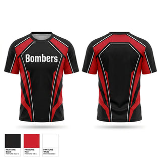 Short Sleeve Performance Shirt, Bombers, Baseball, Teamtime, Team time, sublimation, custom sports apparel, team uniforms, spirit wear, spiritwear, sports uniforms, custom shirts, team store, custom team store, fundraiser sports, apparel fundraiser