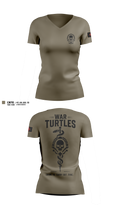 War turtles 59619106 Women's Short Sleeve V-neck Shirt - 4