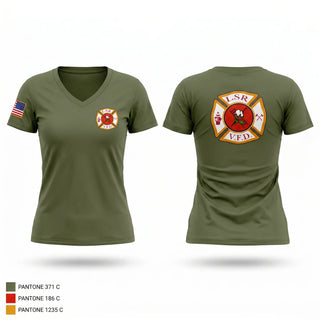 Womens Short Sleeve Vneck Shirt, LSR VFD, Fire Department, Teamtime, Team time, sublimation, custom sports apparel, team uniforms, spirit wear, spiritwear, sports uniforms, custom shirts, team store, custom team store, fundraiser sports, apparel fundraiser