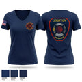 Leighton Fire and Rescue 84422615 Women's Short Sleeve V-neck Shirt - 1