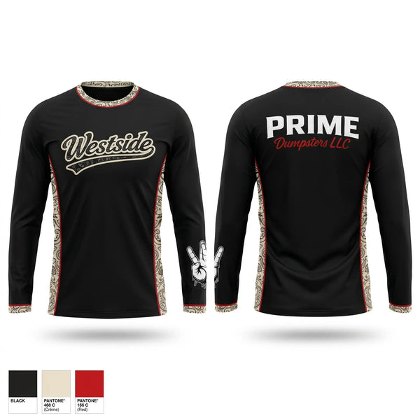 Long Sleeve Performance Shirt, Westside, Softball, Teamtime, Team time, sublimation, custom sports apparel, team uniforms, spirit wear, spiritwear, sports uniforms, custom shirts, team store, custom team store, fundraiser sports, apparel fundraiser