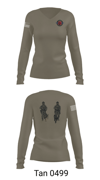 Womens Long Sleeve Vneck Shirt, K-9 Guardian Police Dog Services, Police, Teamtime, Team time, sublimation, custom sports apparel, team uniforms, spirit wear, spiritwear, sports uniforms, custom shirts, team store, custom team store, fundraiser sports, apparel fundraiser