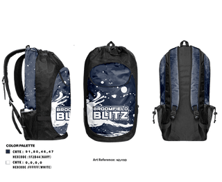 Gear Bag, Broomfield Blitz, , Teamtime, Team time, sublimation, custom sports apparel, team uniforms, spirit wear, spiritwear, sports uniforms, custom shirts, team store, custom team store, fundraiser sports, apparel fundraiser