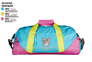 Duffle Bag, Pittsgrove IronPigs, Baseball, Teamtime, Team time, sublimation, custom sports apparel, team uniforms, spirit wear, spiritwear, sports uniforms, custom shirts, team store, custom team store, fundraiser sports, apparel fundraiser