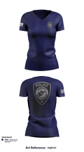 Mabscott Police Department 91451500 Women's Short Sleeve V-neck Shirt - 1