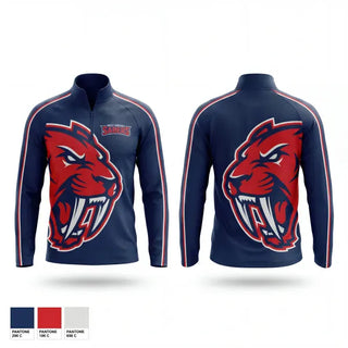 Quarter Zip Jacket, West Virginia Sabers, Baseball, Teamtime, Team time, sublimation, custom sports apparel, team uniforms, spirit wear, spiritwear, sports uniforms, custom shirts, team store, custom team store, fundraiser sports, apparel fundraiser