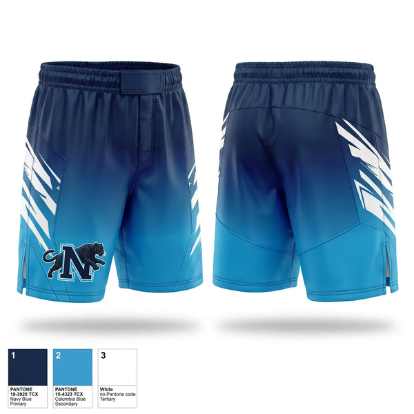 Fight Shorts, Northshore Panthers, Wrestling, Teamtime, Team time, sublimation, custom sports apparel, team uniforms, spirit wear, spiritwear, sports uniforms, custom shirts, team store, custom team store, fundraiser sports, apparel fundraiser