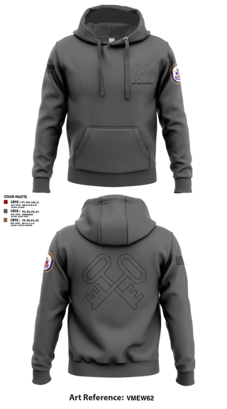 Hoodie, Uss San Antonio, Navy, Teamtime, Team time, sublimation, custom sports apparel, team uniforms, spirit wear, spiritwear, sports uniforms, custom shirts, team store, custom team store, fundraiser sports, apparel fundraiser
