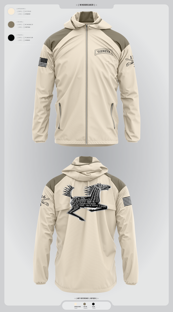 Windbreaker, DET 1 HHC 3-116 CAV, Army, Teamtime, Team time, sublimation, custom sports apparel, team uniforms, spirit wear, spiritwear, sports uniforms, custom shirts, team store, custom team store, fundraiser sports, apparel fundraiser