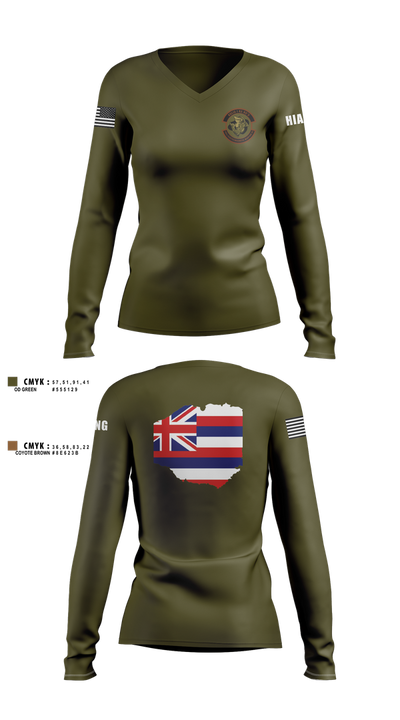 150th Electromagnetic Warfare Squadron 66679137 Women's Long Sleeve V-neck Shirt - 6