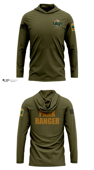 Long Sleeve hooded sunshirt, York County Park Ranger Division, Police, Teamtime, Team time, sublimation, custom sports apparel, team uniforms, spirit wear, spiritwear, sports uniforms, custom shirts, team store, custom team store, fundraiser sports, apparel fundraiser