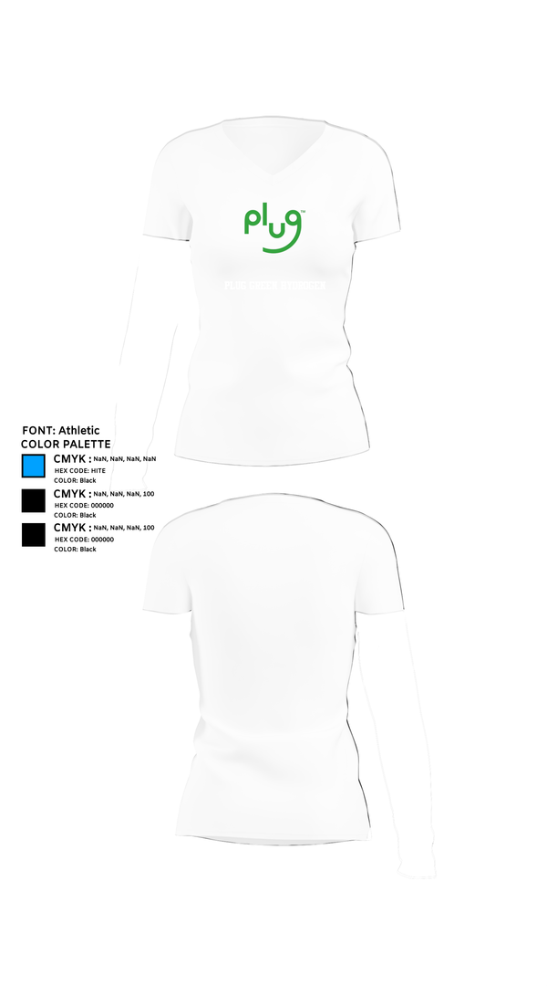 Womens Short Sleeve Vneck Shirt, Plug Green Hydrogen, , Teamtime, Team time, sublimation, custom sports apparel, team uniforms, spirit wear, spiritwear, sports uniforms, custom shirts, team store, custom team store, fundraiser sports, apparel fundraiser