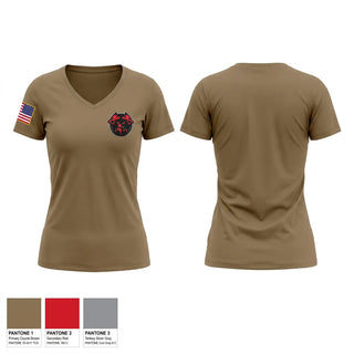 Womens Short Sleeve Vneck Shirt, D 169, Army, Teamtime, Team time, sublimation, custom sports apparel, team uniforms, spirit wear, spiritwear, sports uniforms, custom shirts, team store, custom team store, fundraiser sports, apparel fundraiser