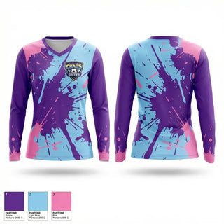 Womens Long Sleeve Vneck Shirt, Chaos, Men's Soccer, Teamtime, Team time, sublimation, custom sports apparel, team uniforms, spirit wear, spiritwear, sports uniforms, custom shirts, team store, custom team store, fundraiser sports, apparel fundraiser