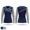 Plummer Middle School Basketball 88792867 Women's Long Sleeve V-neck Shirt - 1