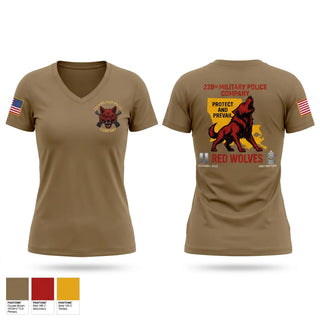 Womens Short Sleeve Vneck Shirt, 239th Military Police Company, National Guard, Teamtime, Team time, sublimation, custom sports apparel, team uniforms, spirit wear, spiritwear, sports uniforms, custom shirts, team store, custom team store, fundraiser sports, apparel fundraiser