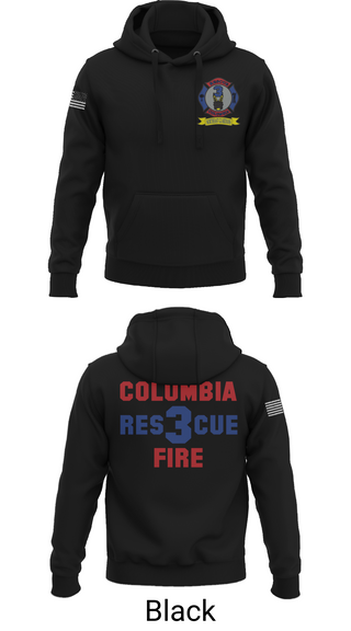 Hoodie, Columbia Fire Department RESCUE3, Fire Department, Teamtime, Team time, sublimation, custom sports apparel, team uniforms, spirit wear, spiritwear, sports uniforms, custom shirts, team store, custom team store, fundraiser sports, apparel fundraiser