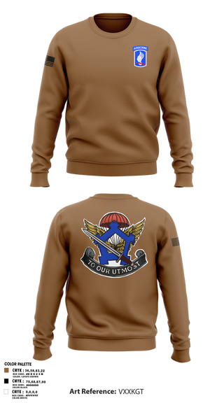 Crew Neck Sweatshirt, HHC, Brigade Support Battalion 173D IBCT(A), , Teamtime, Team time, sublimation, custom sports apparel, team uniforms, spirit wear, spiritwear, sports uniforms, custom shirts, team store, custom team store, fundraiser sports, apparel fundraiser
