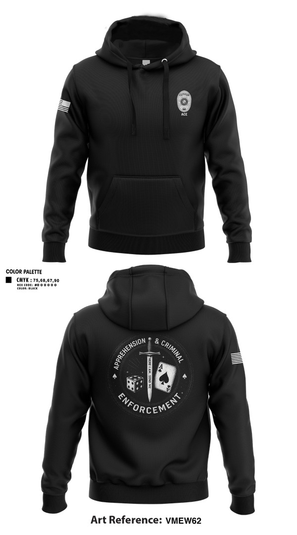 Hoodie, ACE, Police, Teamtime, Team time, sublimation, custom sports apparel, team uniforms, spirit wear, spiritwear, sports uniforms, custom shirts, team store, custom team store, fundraiser sports, apparel fundraiser