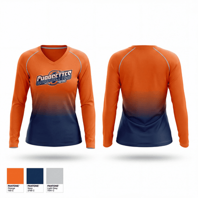 Chargettes 82108702 Women's Long Sleeve V-neck Shirt - 1