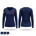 J.B.-Nimitz Volunteer Fire Department Women's Long Sleeve V-neck Shirt - 1