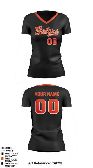 Womens Short Sleeve Vneck Shirt, Indiana Gators Premier, Softball, Teamtime, Team time, sublimation, custom sports apparel, team uniforms, spirit wear, spiritwear, sports uniforms, custom shirts, team store, custom team store, fundraiser sports, apparel fundraiser