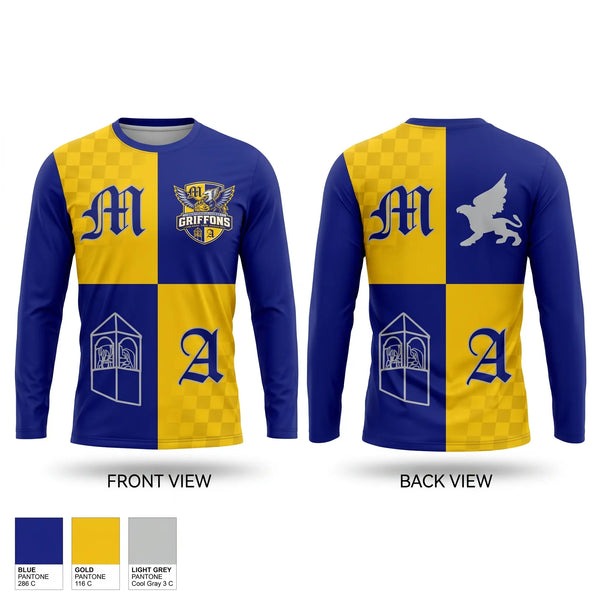 Long Sleeve Performance Shirt, Marshall Academy Basketball, Men's Basketball, Teamtime, Team time, sublimation, custom sports apparel, team uniforms, spirit wear, spiritwear, sports uniforms, custom shirts, team store, custom team store, fundraiser sports, apparel fundraiser