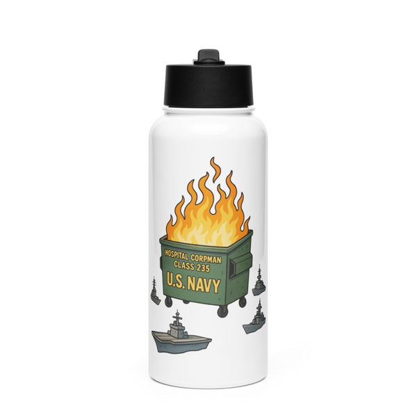 N/A Stainless Steel Water Bottle with a Straw Lid