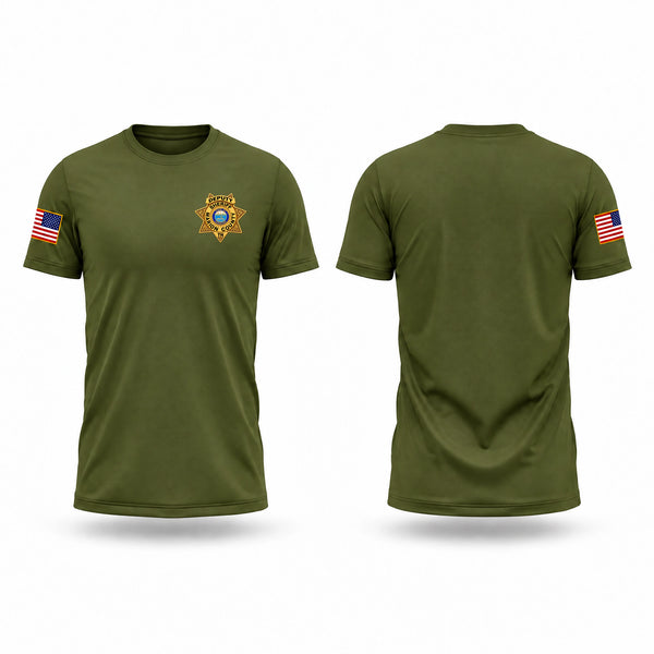 Old School Cotton Feel Shirt, Marion County Sheriff’s Office, Police, Teamtime, Team time, sublimation, custom sports apparel, team uniforms, spirit wear, spiritwear, sports uniforms, custom shirts, team store, custom team store, fundraiser sports, apparel fundraiser