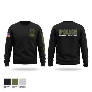Crew Neck Sweatshirt, Emergency Service Unit, Police, Teamtime, Team time, sublimation, custom sports apparel, team uniforms, spirit wear, spiritwear, sports uniforms, custom shirts, team store, custom team store, fundraiser sports, apparel fundraiser
