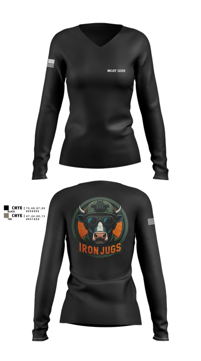MCAT 1220 78613069 Women's Long Sleeve V-neck Shirt - 25