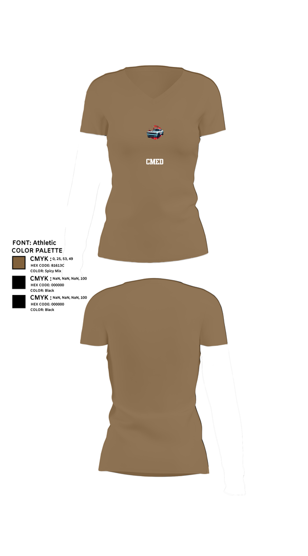 Womens Short Sleeve Vneck Shirt, CMed, , Teamtime, Team time, sublimation, custom sports apparel, team uniforms, spirit wear, spiritwear, sports uniforms, custom shirts, team store, custom team store, fundraiser sports, apparel fundraiser
