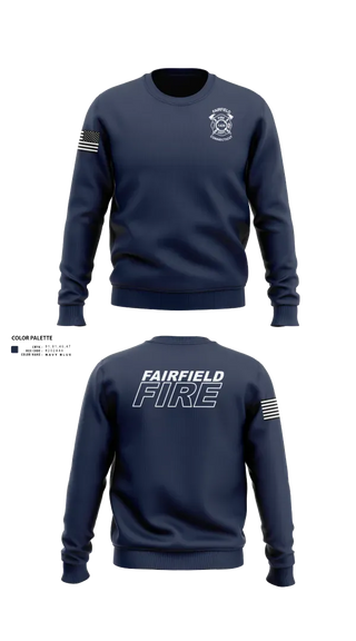 Crew Neck Sweatshirt, Fairfield Fire Department, Fire Department, Teamtime, Team time, sublimation, custom sports apparel, team uniforms, spirit wear, spiritwear, sports uniforms, custom shirts, team store, custom team store, fundraiser sports, apparel fundraiser