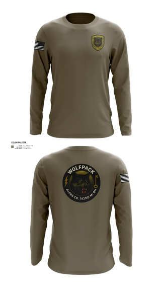Long Sleeve Performance Shirt, Alpha Company, 742nd MI BN, , Teamtime, Team time, sublimation, custom sports apparel, team uniforms, spirit wear, spiritwear, sports uniforms, custom shirts, team store, custom team store, fundraiser sports, apparel fundraiser