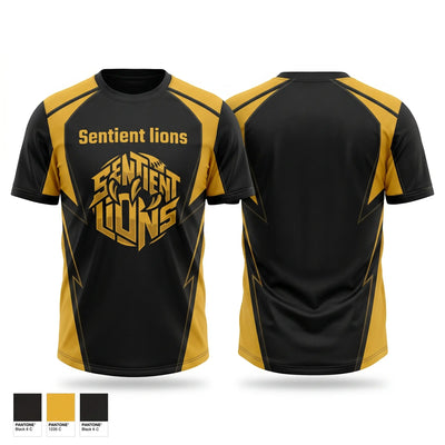Sentient lions Soft Poly Tee Cotton Like Feel - 1