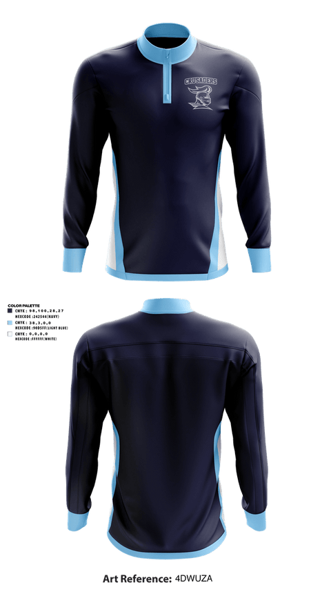 Quarter Zip Jacket, Crusaders, Women's Basketball, Teamtime, Team time, sublimation, custom sports apparel, team uniforms, spirit wear, spiritwear, sports uniforms, custom shirts, team store, custom team store, fundraiser sports, apparel fundraiser