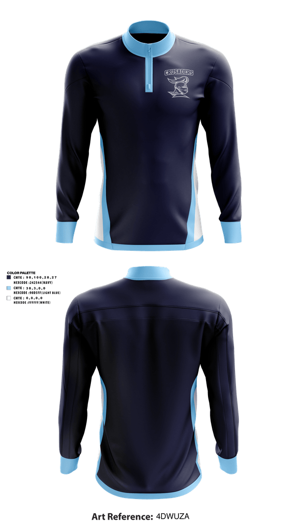 Quarter Zip Jacket, Crusaders, Women's Basketball, Teamtime, Team time, sublimation, custom sports apparel, team uniforms, spirit wear, spiritwear, sports uniforms, custom shirts, team store, custom team store, fundraiser sports, apparel fundraiser