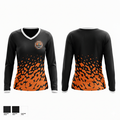 Hi-Desert Hoopers 34651065 Women's Long Sleeve V-neck Shirt - 2